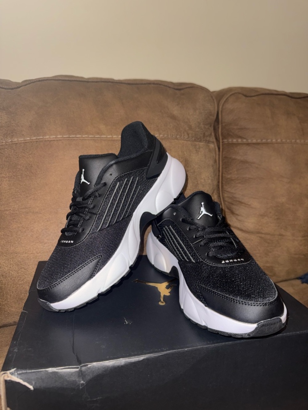 Jordan Black and White Low-Top Sneakers